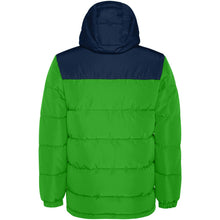 Load image into Gallery viewer, Tallin unisex insulated jacket — Fern green / Navy Blue (back)