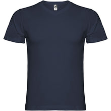Load image into Gallery viewer, Samoyedo 155 g/m² short sleeve men's v-neck t-shirt — Navy Blue