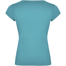 Load image into Gallery viewer, Belice 200 g/m² short sleeve women's t-shirt — Turquoise (back)