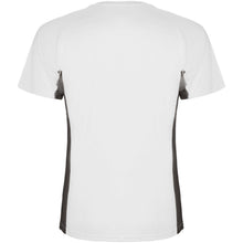 Load image into Gallery viewer, Shanghai 140 g/m² short sleeve men's sports t-shirt — White / Dark Lead (back)