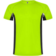 Load image into Gallery viewer, Shanghai 140 g/m² short sleeve men's sports t-shirt — Fluor Green / Black
