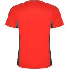 Load image into Gallery viewer, Shanghai 140 g/m² short sleeve men's sports t-shirt — Red / Dark Lead (back)