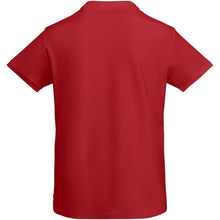 Load image into Gallery viewer, Prince 210 g/m² organic cotton short sleeve men's polo — Red (back)