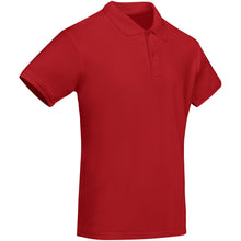 Load image into Gallery viewer, Prince 210 g/m² organic cotton short sleeve men's polo — Red (detail)