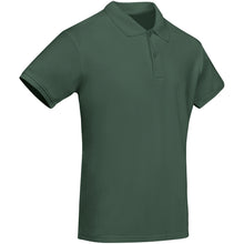 Load image into Gallery viewer, Prince 210 g/m² organic cotton short sleeve men's polo — Bottle green (detail)