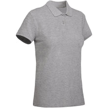 Load image into Gallery viewer, Prince 210 g/m² organic cotton short sleeve women's polo — Marl Grey (detail)