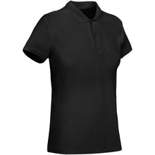 Load image into Gallery viewer, Prince 210 g/m² organic cotton short sleeve women's polo — Black (detail)