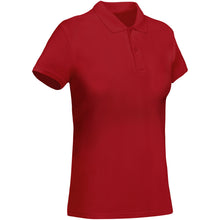 Load image into Gallery viewer, Prince 210 g/m² organic cotton short sleeve women's polo — Red (detail)