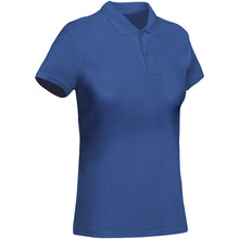 Load image into Gallery viewer, Prince 210 g/m² organic cotton short sleeve women's polo — Royal blue (detail)