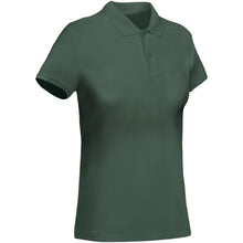 Load image into Gallery viewer, Prince 210 g/m² organic cotton short sleeve women's polo — Bottle green (detail)