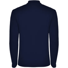 Load image into Gallery viewer, Estrella 220 g/m² long sleeve men's polo — Navy Blue (back)
