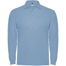 Load image into Gallery viewer, Estrella 220 g/m² long sleeve men's polo — Sky blue