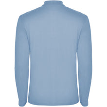Load image into Gallery viewer, Estrella 220 g/m² long sleeve men's polo — Sky blue (back)