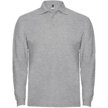 Load image into Gallery viewer, Estrella 220 g/m² long sleeve men's polo — Marl Grey