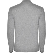 Load image into Gallery viewer, Estrella 220 g/m² long sleeve men's polo — Marl Grey (back)