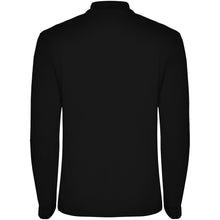 Load image into Gallery viewer, Estrella 220 g/m² long sleeve men's polo — Black (back)