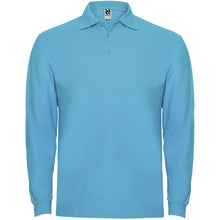 Load image into Gallery viewer, Estrella 220 g/m² long sleeve men's polo — Turquoise