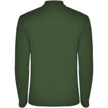 Load image into Gallery viewer, Estrella 220 g/m² long sleeve men's polo — Bottle green (back)