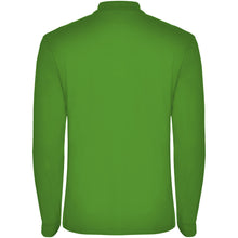 Load image into Gallery viewer, Estrella 220 g/m² long sleeve men's polo — Grass Green (back)