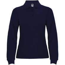 Load image into Gallery viewer, Estrella 220 g/m² long sleeve women's polo — Navy Blue