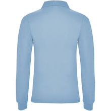 Load image into Gallery viewer, Estrella 220 g/m² long sleeve women's polo — Sky blue (back)