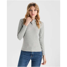 Load image into Gallery viewer, Estrella 220 g/m² long sleeve women's polo — lifestyle