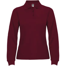 Load image into Gallery viewer, Estrella 220 g/m² long sleeve women's polo — Garnet
