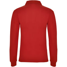 Load image into Gallery viewer, Estrella 220 g/m² long sleeve women's polo — Red (back)