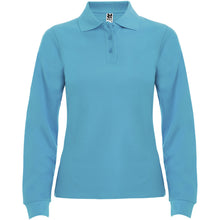 Load image into Gallery viewer, Estrella 220 g/m² long sleeve women's polo — Turquoise