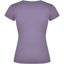 Load image into Gallery viewer, Victoria 155 g/m² short sleeve women's v-neck t-shirt — Lavender (back)