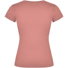 Load image into Gallery viewer, Victoria 155 g/m² short sleeve women's v-neck t-shirt — Clay Orange (back)
