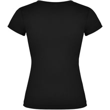 Load image into Gallery viewer, Victoria 155 g/m² short sleeve women's v-neck t-shirt — Black (back)