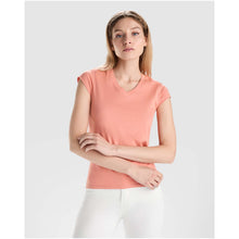 Load image into Gallery viewer, Victoria 155 g/m² short sleeve women's v-neck t-shirt — lifestyle