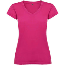 Load image into Gallery viewer, Victoria 155 g/m² short sleeve women's v-neck t-shirt — Rossette