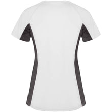 Load image into Gallery viewer, Shanghai 140 g/m² short sleeve women's sports t-shirt — White / Dark Lead (back)