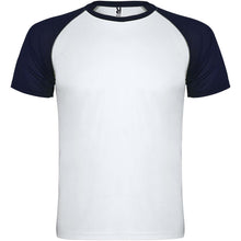 Load image into Gallery viewer, Indianapolis 140 g/m² short sleeve unisex sports t-shirt — White / Navy Blue