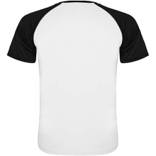 Load image into Gallery viewer, Indianapolis 140 g/m² short sleeve unisex sports t-shirt — White / Black (back)