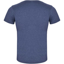 Load image into Gallery viewer, Fox 150 g/m² short sleeve men's t-shirt — Heather Denim Blue (back)