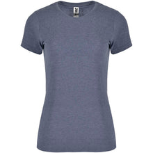 Load image into Gallery viewer, Fox 150 g/m² short sleeve women's t-shirt — Heather Denim Blue