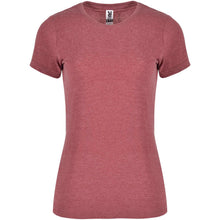 Load image into Gallery viewer, Fox 150 g/m² short sleeve women's t-shirt — Heather Garnet