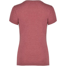 Load image into Gallery viewer, Fox 150 g/m² short sleeve women's t-shirt — Heather Garnet (back)