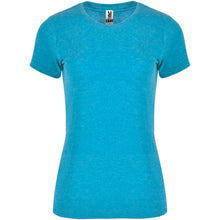 Load image into Gallery viewer, Fox 150 g/m² short sleeve women's t-shirt — Heather turquoise