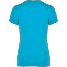 Load image into Gallery viewer, Fox 150 g/m² short sleeve women's t-shirt — Heather turquoise (back)