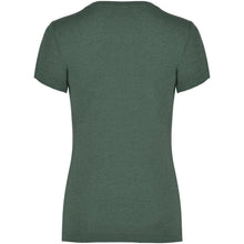 Load image into Gallery viewer, Fox 150 g/m² short sleeve women's t-shirt — Heather Bottle Green (back)