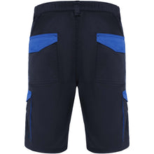Load image into Gallery viewer, Tahoe 250 g/m2 workwear shorts — Navy Blue / Royal blue (back)