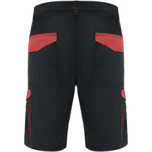 Load image into Gallery viewer, Tahoe 250 g/m2 workwear shorts — Black / Red (back)