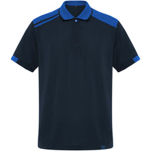 Load image into Gallery viewer, Samurai 160 g/m2 unisex antibacterial short sleeve polo  — Navy Blue / Royal blue