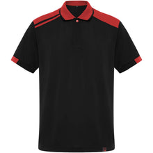 Load image into Gallery viewer, Samurai 160 g/m2 unisex antibacterial short sleeve polo  — Black / Red