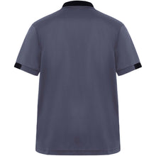 Load image into Gallery viewer, Samurai 160 g/m2 unisex antibacterial short sleeve polo  — Lead / Black (back)