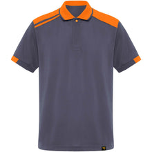 Load image into Gallery viewer, Samurai 160 g/m2 unisex antibacterial short sleeve polo  — Lead / Orange